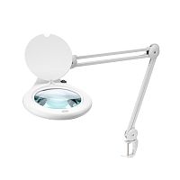 Лупа на струбцине REXANT, круглая, 5D, с подсветкой 108 LED, белая | код 31-0503 | REXANT