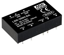 Источник питания DC-DC драйвер светодиодов, IP67, вход 6…50В DC, выход 350мА/3…45В, димминг: ШИМ, аналоговый, DALI, DIP(40.6x23.5x10.1мм), -40…+85С | код LDD-350H-DA | MeanWell