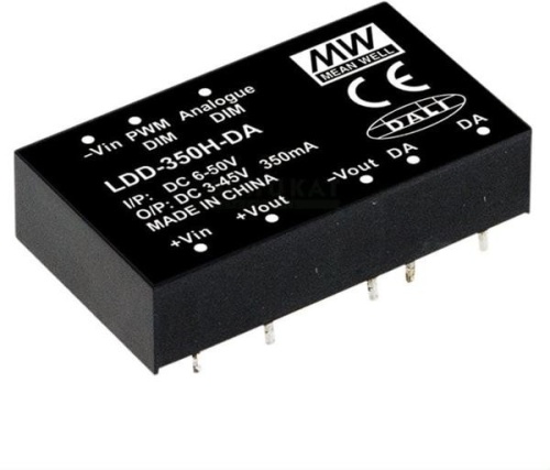 Источник питания DC-DC драйвер светодиодов, IP67, вход 6…50В DC, выход 350мА/3…45В, димминг: ШИМ, аналоговый, DALI, DIP(40.6x23.5x10.1мм), -40…+85С | код LDD-350H-DA | MeanWell Источник питания DC-DC драйвер светодиодов, IP67, вход 6…50В DC, выход 350мА/3…45В, димминг: ШИМ, аналоговый, DALI, DIP(40.6x23.5x10.1мм), -40…+85С | код LDD-350H-DA | MeanWell