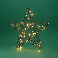 Металлическая 3D-фигура Звезда 35см, цвет свечения теплый белый, питание 3хAA (не в комплекте) NEON-NIGHT | код 513-706 | NEON-NIGHT