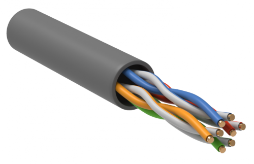 Витая пара U/UTP 5E 24AWG 4PR LSZH 1м серый 100м РФ GENERICA | код BC1-C5E04-121-100-R-G | GENERICA by IEK