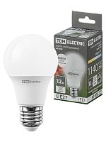 Лампа светодиодная А60 12 Вт, 230 В, 6500 К, E27 TDM | код SQ0340-0378 | TDM