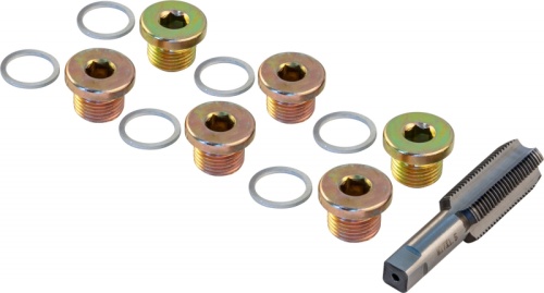 ODPRK1715 Набор для восстановления резьбы сливного отверстия поддона M17х1.5, 7 предметов | код ODPRK1715 | Thorvik