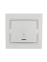 Выключатель проходной 1-кл. СП Мира 10А с подсветкой с бел. вставкой бел. LEZARD 701-0202-114