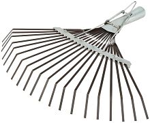 Грабли веерные регулируемые пластинчатые без черенка, 20 зубьев, 250-415 мм | код 76944 | FIT