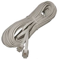 Телефонный шнур удлинитель RJ-11 (6P-4C) RUICHI, длина 7 метров, белый | код 113137 | Ruichi