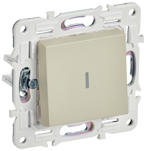 SKANDY Выключ. 1-кл. прох. с инд. 10А SK-V08B беж. IEK | код SK-V12-1-10-K10 | IEK