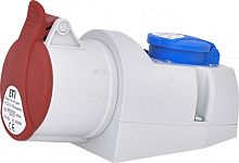 Розетка комбинированная EZCZ-S-3253 IP44 (32A, 400V/230V, 3P+N+PE / EE 16S Schuko) | код 004482053 | ETI