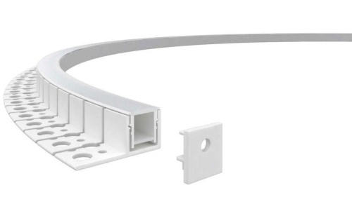 Профиль алюминиевый гибкий для встр. в ГКЛ 2000х16х14мм (36х14мм вылет 20мм макс. шир. ленты 12мм) VARTON V4-R0-70.0001.KIT-1614G