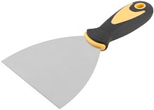 Шпатель, нерж.сталь, прорезиненная ручка 4'' (100 мм) | код 6696 | FIT