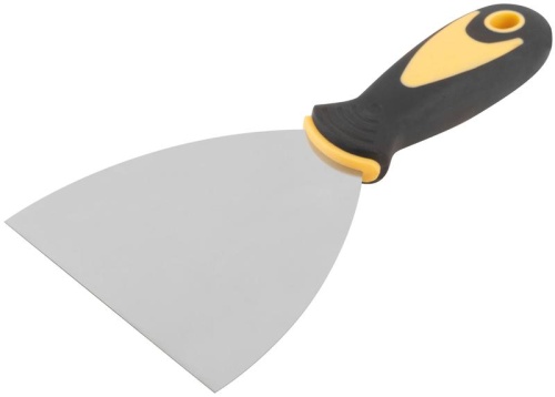 Шпатель, нерж.сталь, прорезиненная ручка 4'' (100 мм) | код 6696 | FIT