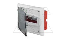 Щит встраив. ECO BOX 1x8M, N/PE 2x 2x16+5x10mm2, дымчатая пласт. дверь, белый RAL9003, 240x300x102mm, IP40 | код 2512-01 | Elektro-plast Nasielsk