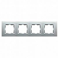 Рамка 4 поста 82, алюминий | код. 82947-33 | Simon