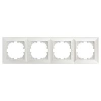 Рамка для розеток Solo 4-504-06 на 4 поста | код Б0053997 | ЭРА