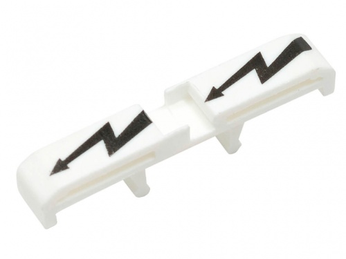 498 143, Защитная маркировка (молния) на клеммники AVK 16-35*, (белая), IP 3S | код 0.0.0.4.98143 | KLEMSAN