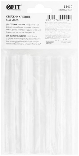 Стержень клеевой 11х100мм бесцвет. (уп.6шт) FIT 14410 фото 4 Стержень клеевой 11х100мм бесцвет. (уп.6шт) FIT 14410 фото 4
