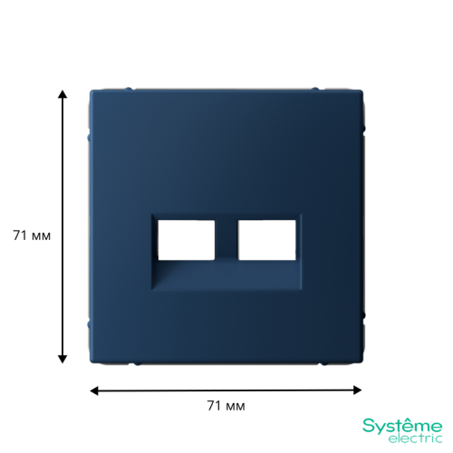ARTGALLERY НАКЛАДКА двойная для информационных функций типа Keystone, АКВАМАРИН | код GAL001190 | Systeme Electric фото 2