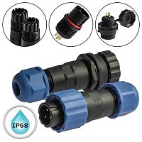 Разъём герметичный SZC13 3P-F-M, 3 контакта | код 106767 | SZC