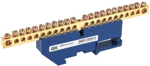 Шина N "ноль" на DIN-изоляторе ШНИ-6х9-22-Д-С | код YNN10-69-22D-K07 | IEK Шина N "ноль" на DIN-изоляторе ШНИ-6х9-22-Д-С | код YNN10-69-22D-K07 | IEK