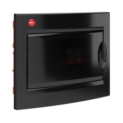 Щиток встраиваемый с дверцей 12 мод.,IP41, черный, с клеммным блоком 63А | код RB12B4TBD | DKC Щиток встраиваемый с дверцей 12 мод.,IP41, черный, с клеммным блоком 63А | код RB12B4TBD | DKC