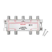 ДЕЛИТЕЛЬ ТВ х 8 под F разъём 5-2500 МГц СПУТНИК REXANT | код 05-6205 | REXANT