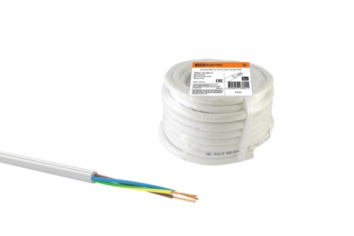 Провод ПВС 3х1 ГОСТ (бухта 10м) белый | код SQ0118-0014 | РЭМЗ ТМ