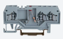 225959 Клемма ТА 1-2 плоско-пруж. зажим (маркировка по центру) сеч. 2.5мм2, сер., шт | код 225959 | SUPU