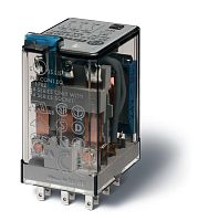 Реле миниатюрное универсальное электромеханич. монтаж в розетку 3CO 10А AgNi 24В DC RTI опции: кнопка тест + LED + диод | код 553390240090 | FINDER