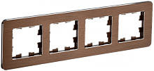 BRITE Рамка 4-мест. РУ-4-1-Бр металл коричн. RE AL IEK | код BR-M42-M-21-K30 | IEK