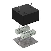 Коробка огнестойкая для кабель-канала 40-0460-FR6.0-12 Е15-Е120 RAL9005 85х85х45 (44 шт/кор) Промрукав | код 40-0460-9005-FR6.0-12 | ПРОМРУКАВ