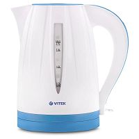 Чайник электрический Vitek VT-7031 1.7л. 2200Вт белый/голубой корпус: пластик (7031-VT) | код 1650511 | VITEK