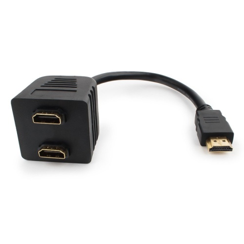 Разветвитель HDMI Cablexpert DSP-2PH4-002, HD19F/2x19F, 1 компьютер => 2 монитора, пасcивный, Full-HD, 3D, 1.4v | код DSP-2PH4-002 | Cablexpert Разветвитель HDMI Cablexpert DSP-2PH4-002, HD19F/2x19F, 1 компьютер => 2 монитора, пасcивный, Full-HD, 3D, 1.4v | код DSP-2PH4-002 | Cablexpert