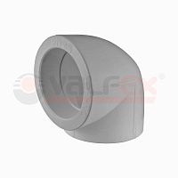 Угольник 25 мм 90 град. полипропиленовый, серый | код 10108025Г | Valfex