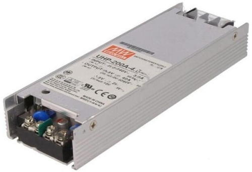 Источник питания AC-DC, 180Вт, вход 100…264В AC, 47…63Гц, выход 4.5В/40A, ККМ, рег. вых 4.3…4.7В, изоляция 3000В AC, в кожухе 167х55х26мм, -30…+50С | код UHP-200A-4.5 | MeanWell