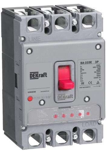 Выключатель автоматический 3п 125А 50кА ВА-333E электрон. расцеп. | код. 22500DEK | DEKraft