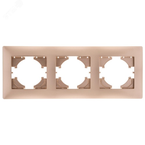 Bravo рамка 3-местная, шампань | код С1030-027 | GUSI ELECTRIC