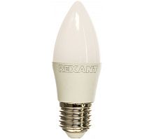 Лампа светодиодная 9.5Вт Свеча (CN) 4000К нейтр. бел. E27 903лм | код 604-026 | Rexant