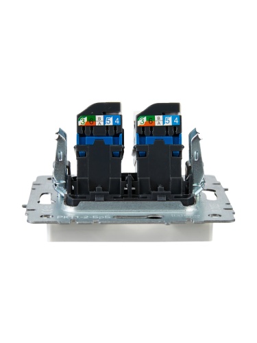 BRITE Роз. комп. 2-ая RJ45 кат.6 РК11-2-БрБ бел. IEK | код BR-K20-2-K01 | IEK фото 4