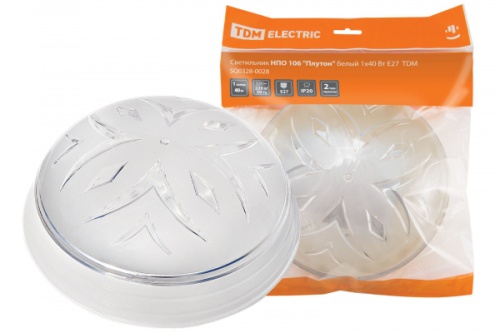 Светильник НПО 106 Плутон белый 1х40 Вт Е27 TDM | код SQ0328-0028 | TDM Светильник НПО 106 Плутон белый 1х40 Вт Е27 TDM | код SQ0328-0028 | TDM