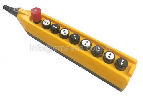 Пульт управления 9-и кнопочный, 2-х скоростной, с аварийной кнопкой с ключом, PV9EA30B4444 | код PV9EA30B4444 | EMAS