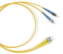 Патч-корд оптический LANMASTER, LSZH, дуплексный, ST/UPC-FC/UPC, SM OS2, 2.0 м | код LAN-2ST-2FC/SU-2.0 | LANMASTER
