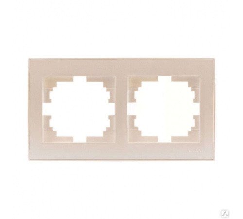 DERIY Рамка 2-ая горизонтальная жемчужно-белая металлик | код 702-3000-147 | Lezard DERIY Рамка 2-ая горизонтальная жемчужно-белая металлик | код 702-3000-147 | Lezard