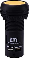 Кнопка монобл. утопл. ECF-11-Y (1NO+1NC, желтая) | код 004771472 | ETI