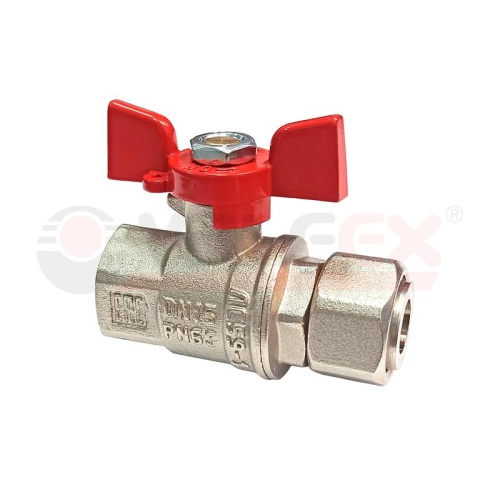 Кран шаровой латунный PREMIUM для ВОДЫ 3/4дюйм ВР/ВР.бабочкас накид.г. НИК-Й11Б27фт1М | код VF.241.NB1.034.PREMIUM | VALFEX Кран шаровой латунный PREMIUM для ВОДЫ 3/4дюйм ВР/ВР.бабочкас накид.г. НИК-Й11Б27фт1М | код VF.241.NB1.034.PREMIUM | VALFEX