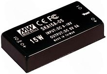 Источник питания DC-DC, 9.9Вт, вход 36…72В, стабил. выход 3.3В/300…3000мА, изоляция 1000В DC, 50.8х25.4х11.27мм., -25С…+71С | код SKA15C-033 | MeanWell