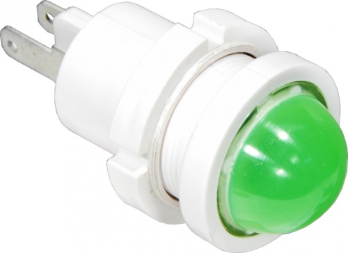 Светодиодная лампа СКЛ-12А-Л-2-110, зеленая, 110В 50Гц/пост., диаметр посадочного отверстия 22мм, УХЛ2.1 | код A8021-78105039 | Каскад-Электро