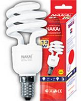 Лампа энергосберегающая (КЛЛ) NE S-supmini (спираль) 9Вт 220-230В E14 6400K NAKAI | код 7/957 | NAKAI
