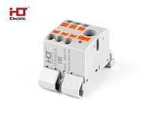 Распределительный Блок ПНК-15 вводной провод 6 мм2 /отходящие провода 6x2.5мм2 крепление F-NS35 HLT | код 081-27-017 | HLT