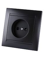 Розетка 2П 10А 250В с защ. шт. графит Лама TDM | код SQ1815-0610 | TDM