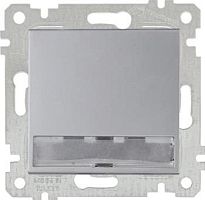 Rita - Выключатель с подсветкой, с маркировкой, пруж. зажимы, нерж. сталь | код 2200-418-0182 | Mutlusan